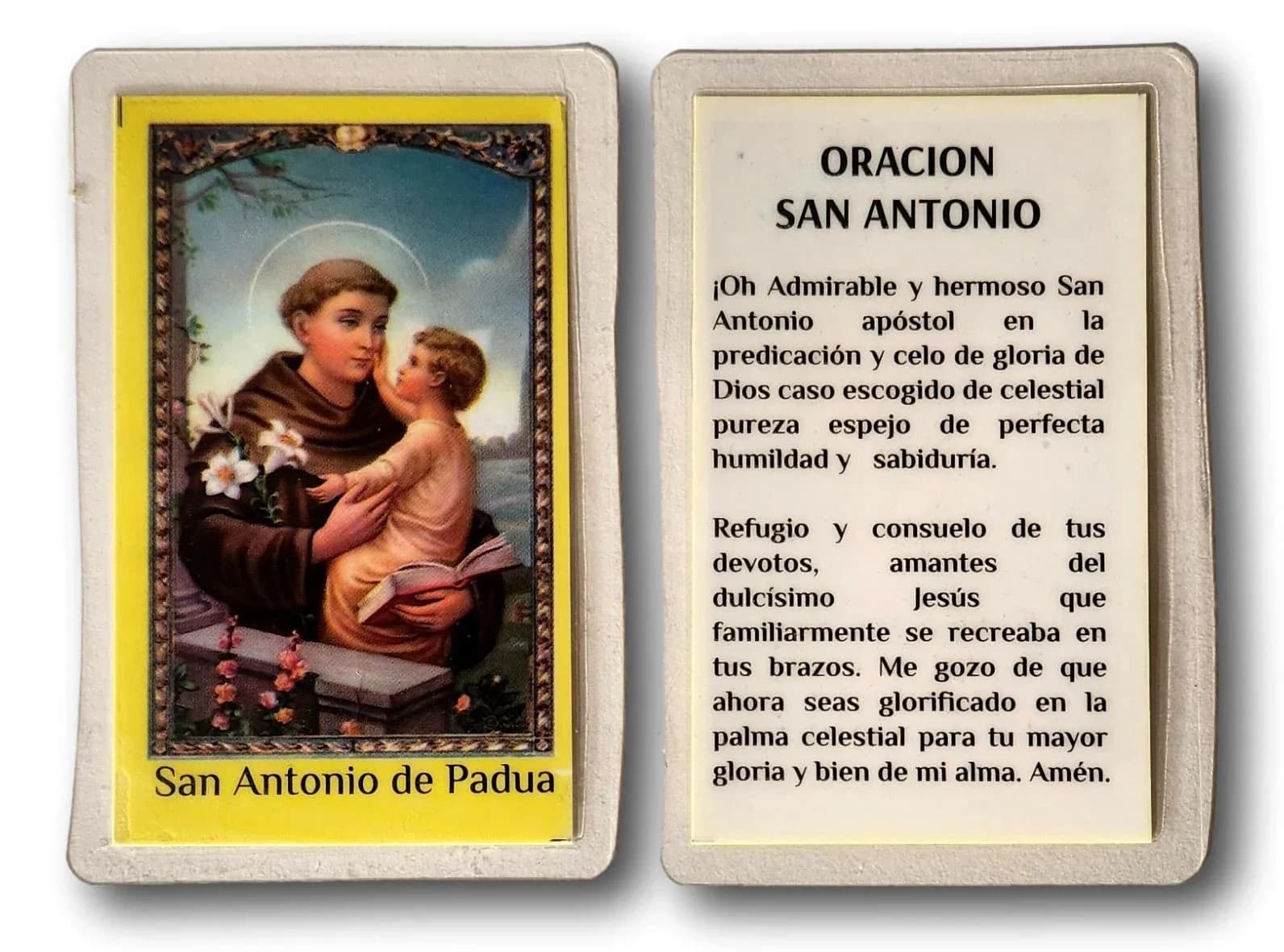 Estampa de oración de San Antonio de Padua
